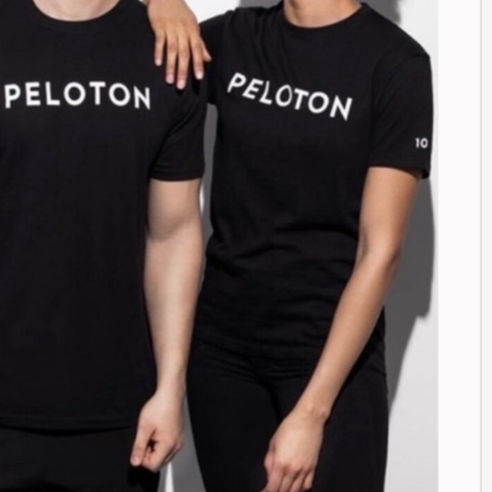 Peloton black century short sleeve 100% cotton t shirt Sz M women’s